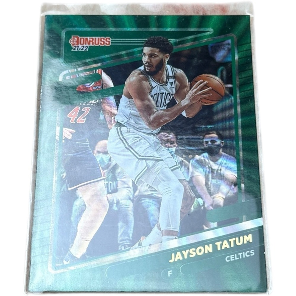 2021-22 Panini Donruss Basketball Jayson Tatum SSP Green Laser‎ #60